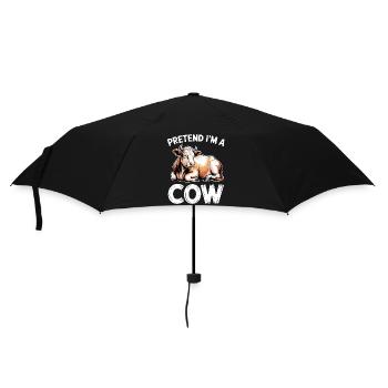 Kuh Sprüche Kühe Lustiges Kuh Geschenk - Regenschirm (klein) - Schwarz - Vorne