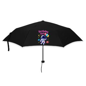 Geburtstagsmädchen - Regenschirm (klein) - Schwarz - Vorne