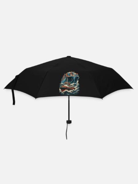 Schleppschiffe Schlepper - Regenschirm (klein) - Schwarz