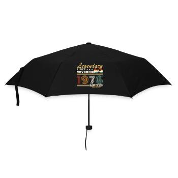 Novembre 1976 Vintage Anniversaire Rétro - Parapluie standard - noir - Devant