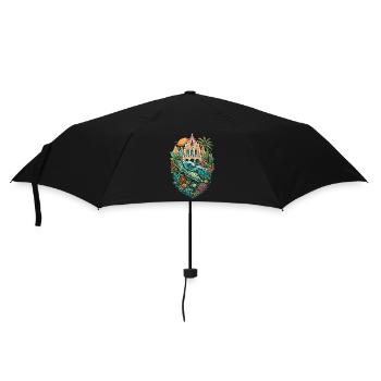 Curacao - Regenschirm (klein) - Schwarz - Vorne