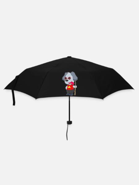 Hund Billiard Queue - Regenschirm (klein) - Schwarz