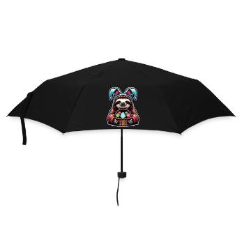 Lapin de Pâques paresseux - Parapluie standard - noir - Devant