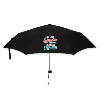 Sei wie Subtraktion – Mach den Unterschied - Regenschirm (klein) - Schwarz - Vorne