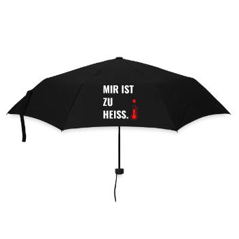 Mir ist zu heiß. - Regenschirm (klein) - Schwarz - Vorne