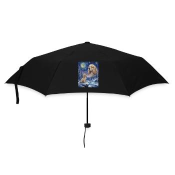 Howling to the Moon Meme Animal Dog Cocker Spaniel - Umbrella (small) - black - Front