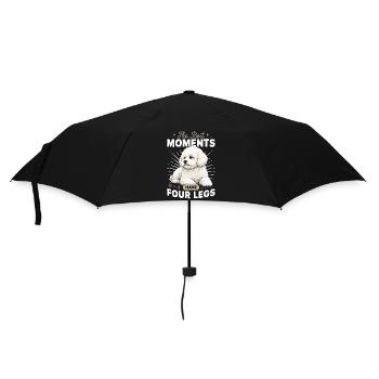 Bichon Frise Dog Breed - Regenschirm (klein) - Schwarz - Vorne