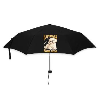 Race de chien Bichon Frisé - Parapluie standard - noir - Devant