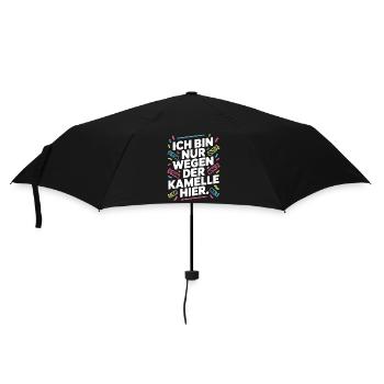 Karneval Nur Wegen Der Kamelle Hier Karnevalszug - Regenschirm (klein) - Schwarz - Vorne