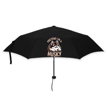 Husky Sprüche Huskies Lustiges Husky Geschenk - Regenschirm (klein) - Schwarz - Vorne