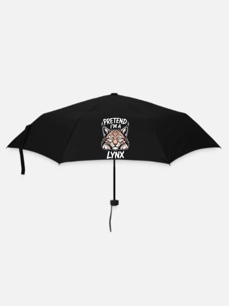 Luchs Sprüche Luchse Lustiges Luchs Geschenk - Regenschirm (klein) - Schwarz