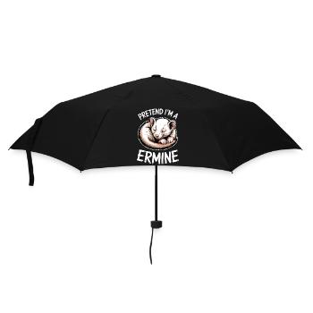 Dictons d’hermine Drôle d’hermine Cadeau drôle d’hermine - Parapluie standard - noir - Devant