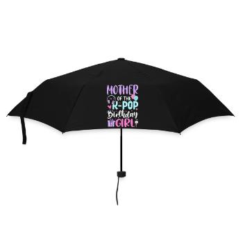 Mother of The K-Pop Birthday Girl - Umbrella (small) - black - Front