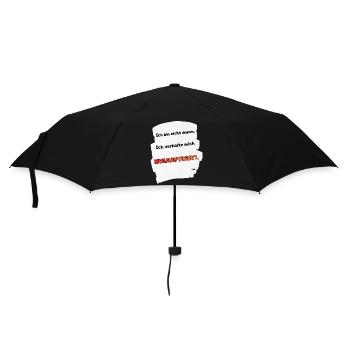 NIVEOPTIMIERT Spruchmotiv - Regenschirm (klein) - Schwarz - Vorne