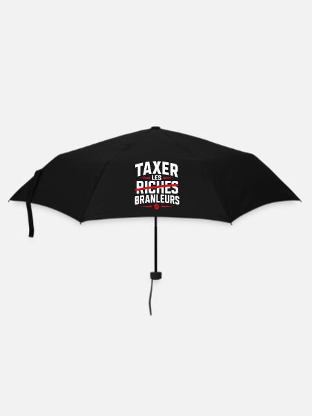 Taxer les riches affiche révoltée - Parapluie standard - noir