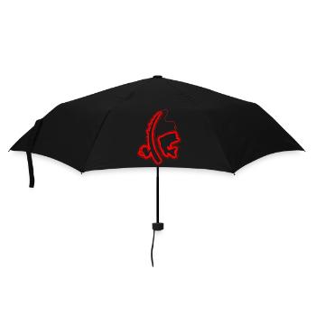 Angel Angeln Herren Kinder Jungen Angler - Regenschirm (klein) - Schwarz - Vorne