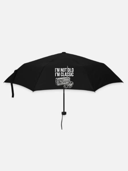 Nicht alt, klassisches Radio - Regenschirm (klein) - Schwarz