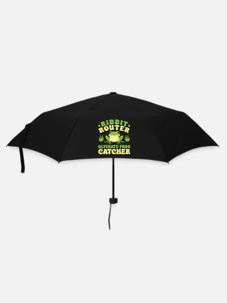 Frog Catcher Ribbit Router Frog - Regenschirm (klein) - Schwarz