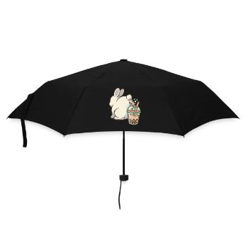 Bubble Tea Boba Drôle de Lapin mignon - Parapluie standard - noir - Devant