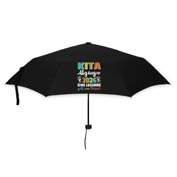 Kita Abgänger 2026 eine Legende Pirat - Regenschirm (klein) - Schwarz - Vorne