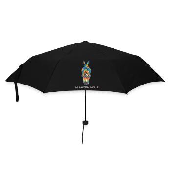 Cute Bunny Funny Boba Bubble Tea - Umbrella (small) - black - Front