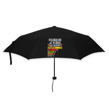 Rugby Cadeau humour personnalisé - Parapluie standard - noir - Devant