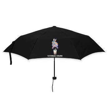 Cute Bunny Funny Boba Bubble Tea - Umbrella (small) - black - Front