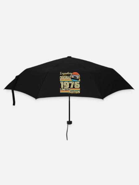 Cadeau d’anniversaire rétro vintage 1976 - Parapluie standard - noir