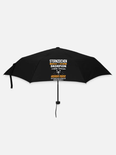 Sternzeichen Skorpion Aszendent Perfekt - Regenschirm (klein) - Schwarz