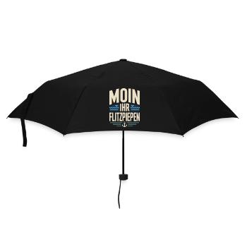 Moin Ihr Flitzpiepen Norddeutsch Hamburg Büro Moin - Regenschirm (klein) - Schwarz - Vorne