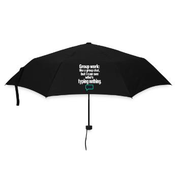 Groupe de professeurs drôles Discussion de groupe Tape rien - Parapluie standard - noir - Devant