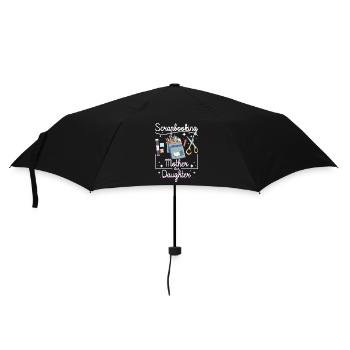Scrapbooking Mère Fille - Parapluie standard - noir - Devant