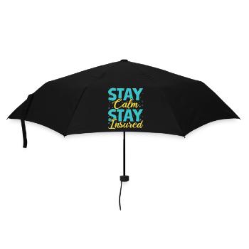 Agent d’assurance Reste calme Reste drôle Assurance - Parapluie standard - noir - Devant