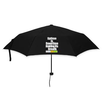 Blague drôle sur le temps de disponibilité de l’administrateur système, humour serveur IT - Parapluie standard - noir - Devant