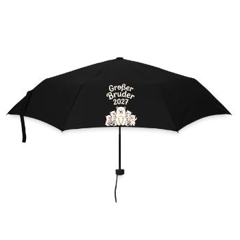 Großer Bruder 2027 Bärenfamilie - Regenschirm (klein) - Schwarz - Vorne