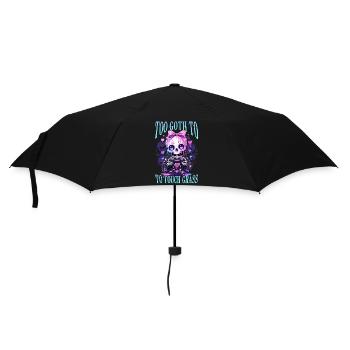Pastel Goth Soft Goth Gaming Gamer - Regenschirm (klein) - Schwarz - Vorne