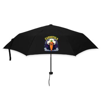 Carrotula Karotte Vampir Halloween Kostüm Witz - Regenschirm (klein) - Schwarz - Vorne