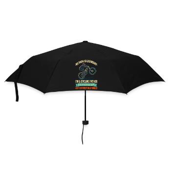 Papa Cycliste Légendaire VTT Rétro - Parapluie standard - noir - Devant