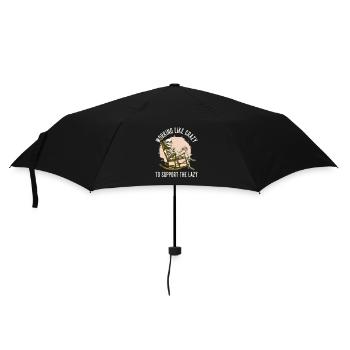 Working Like Crazy – Lazy Skeleton - Umbrella (small) - black - Front