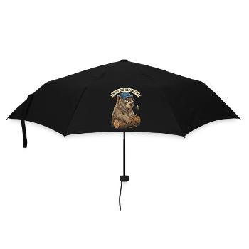 Cool Papa Bear – Angel- und Naturgeschenk - Regenschirm (klein) - Schwarz - Vorne
