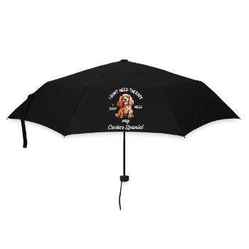 Cocker-Spaniel-Therapie - Regenschirm (klein) - Schwarz - Vorne