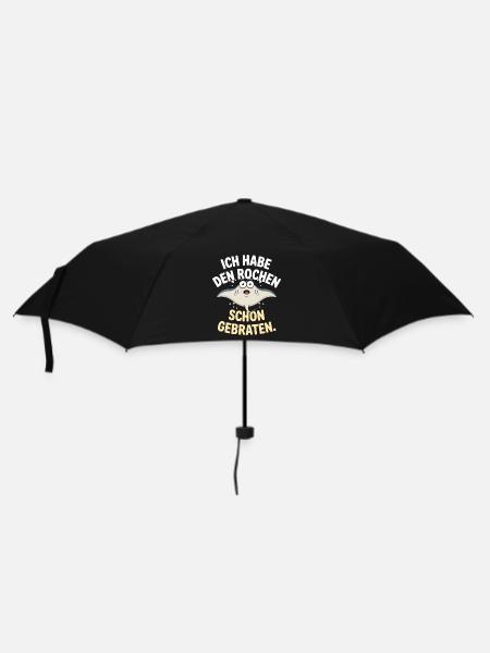 Rochen Schon Gebraten Stachelrochen Manta Rochen - Regenschirm (klein) - Schwarz