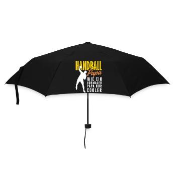 Handball Handballer Handball Trainer Fan Geschenk - Regenschirm (klein) - Schwarz - Vorne