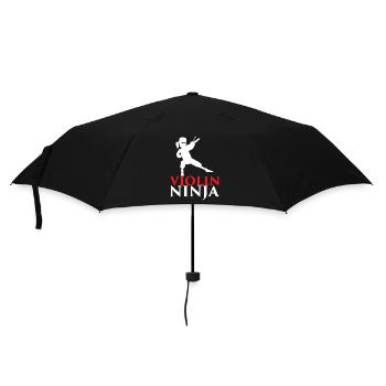 Violin Ninja Silhouette - Umbrella (small) - black - Front