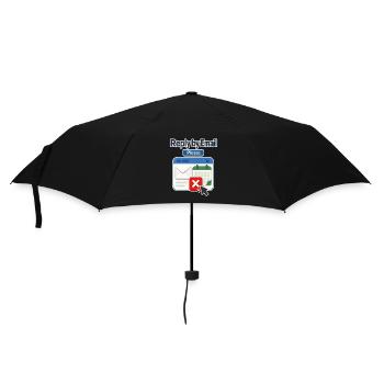Arbeitsplatzhumor Antwort per E-Mail Bitte, Kalender De - Regenschirm (klein) - Schwarz - Vorne