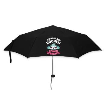 Rochen Schon Gebraten Stachelrochen Manta Rochen - Regenschirm (klein) - Schwarz - Vorne