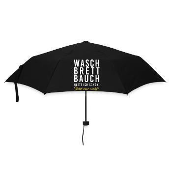 Waschbrettbauch hatte ich schon. Steht mir nicht!! - Regenschirm (klein) - Schwarz - Vorne