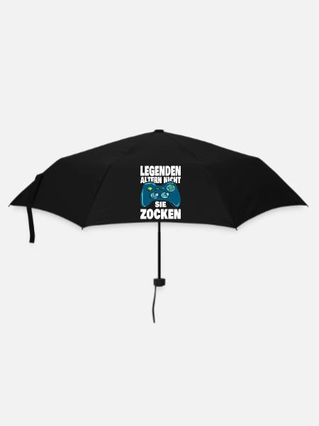Legenden Zocken - Regenschirm (klein) - Schwarz