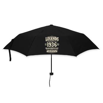 90. Geburtstag Geschenk Mann 1936 Vintage Retro - Regenschirm (klein) - Schwarz - Vorne