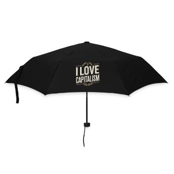I Love Capitalism Unternehmer Aktien Kapitalismus - Regenschirm (klein) - Schwarz - Vorne